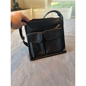 Le Donne‎ Leather Collection Black Shoulder Bag Purse
